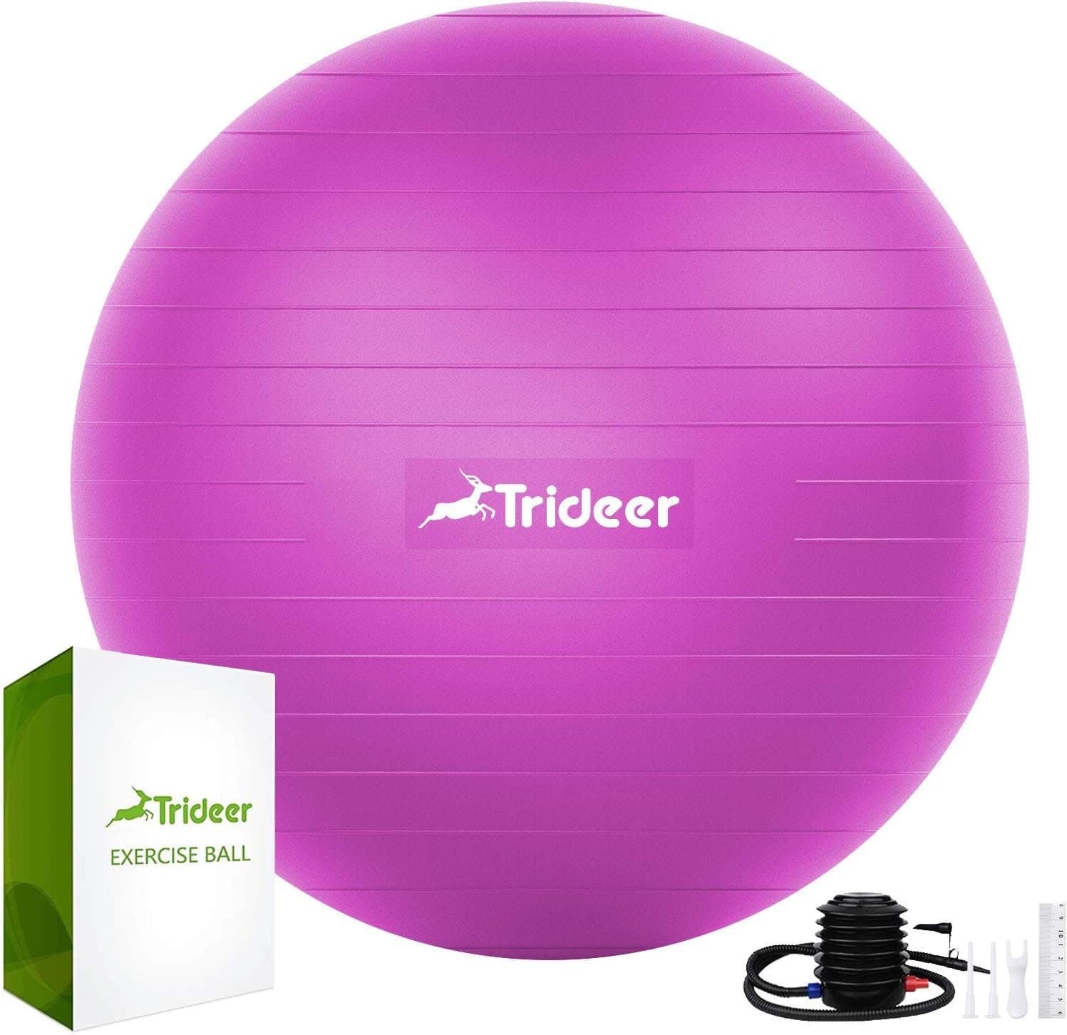 Trideer Exercise Ball (Fuchsia, M(48-55cm))