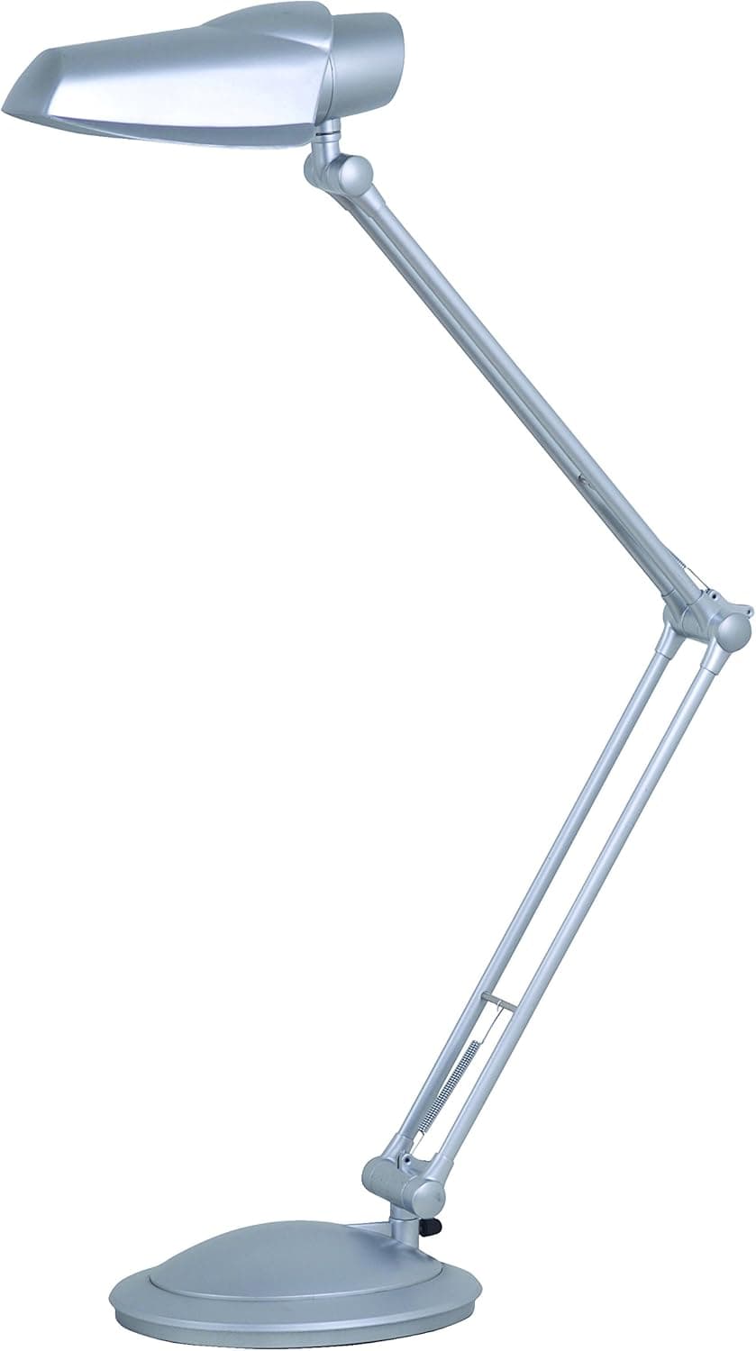 Catalina 16535-004 22-Inch Double Reach Arm Desk Lamp, Silver