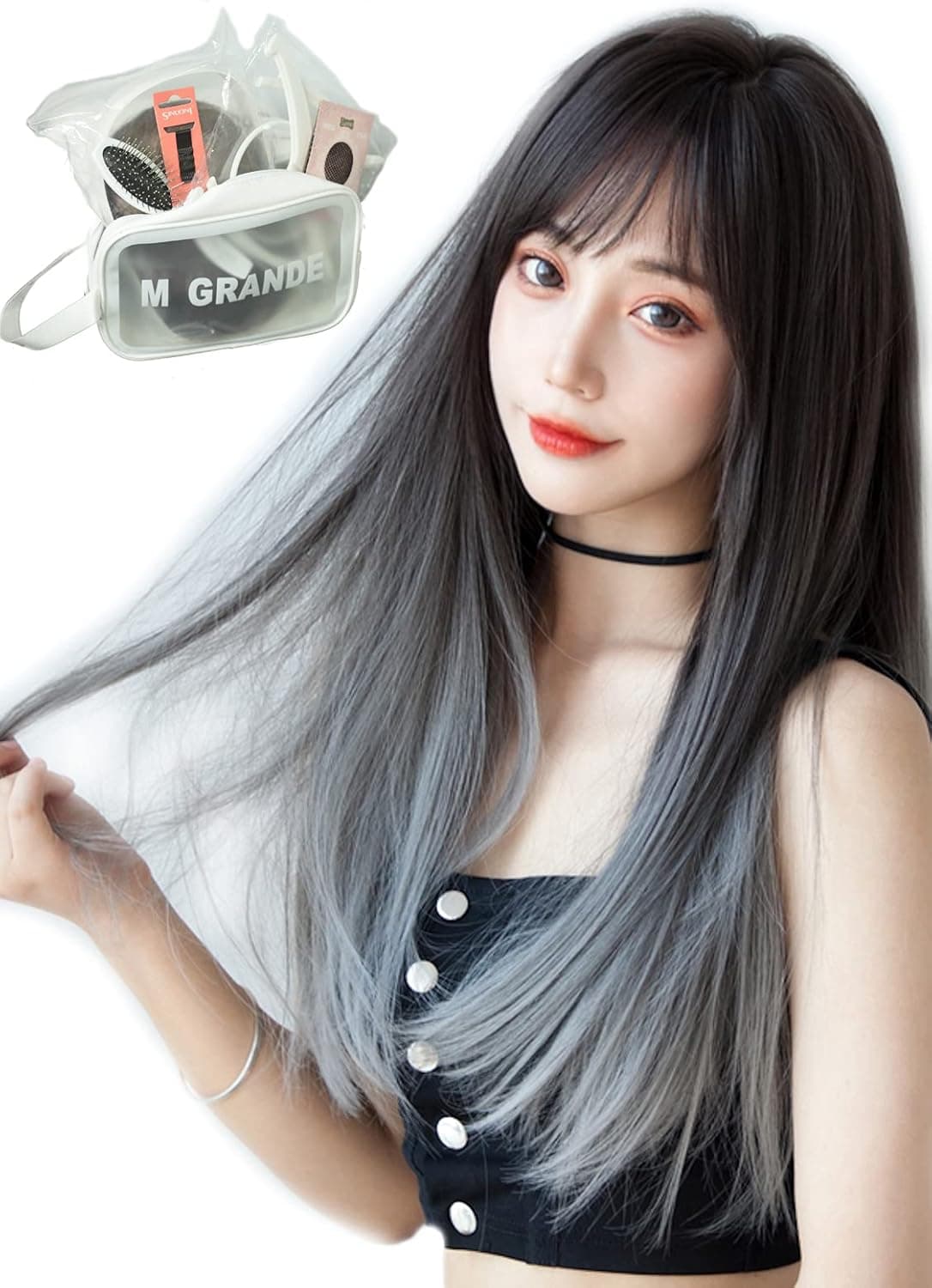 MGRANDE wig premium line 【 active top stylist produce 】 6 items set inner color line women's original wig semi-long small face effect(ray graLSTt DY26A