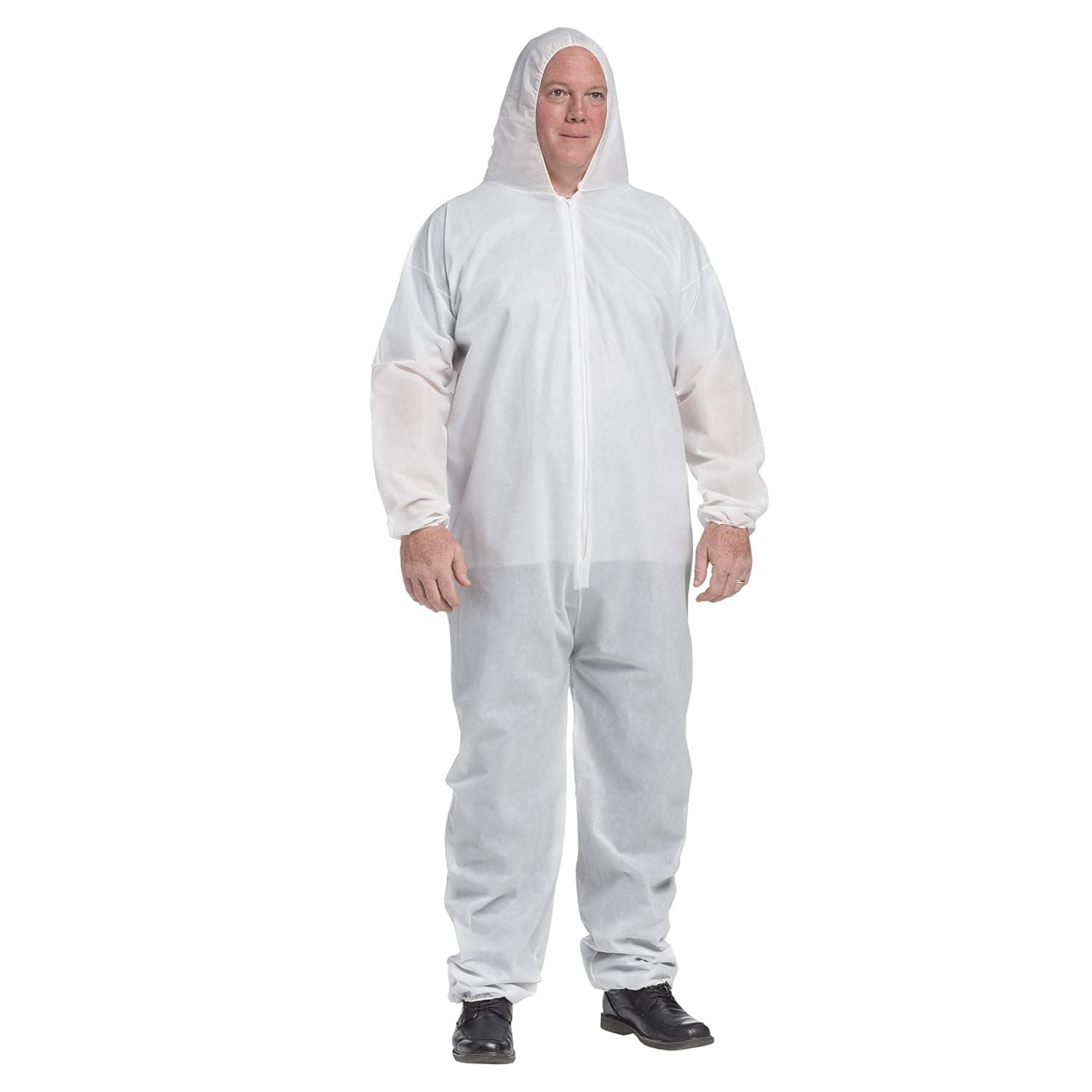 West Chester 3406 PE Laminated Coverall – [Pack of 25] XX-Large, Work Wear Overall with Zipper Front, Boots, Attached Hood, Elastic Wrist, Ankle