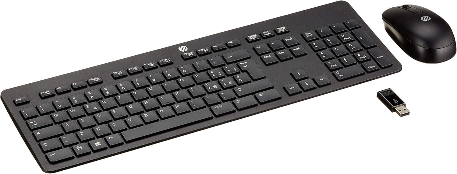 HP Business Slim - Wireless Keyboard and Mouse Set - 2.4 GHz - Black