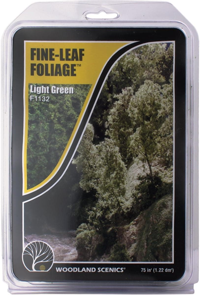 Woodland Scenics Fine Leaf Foliage 75 Square Inches-Light Green