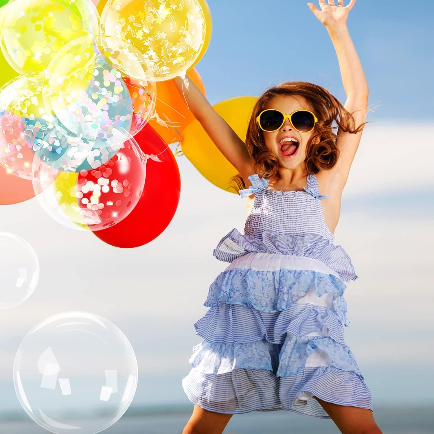 36 Inch Helium Bobo Balloons for LED Bobo Balloons LED Light Up Balloons for Christmas,Wedding,Birthday Party Decorations(Clear,10 Pack, Led String Not Included)