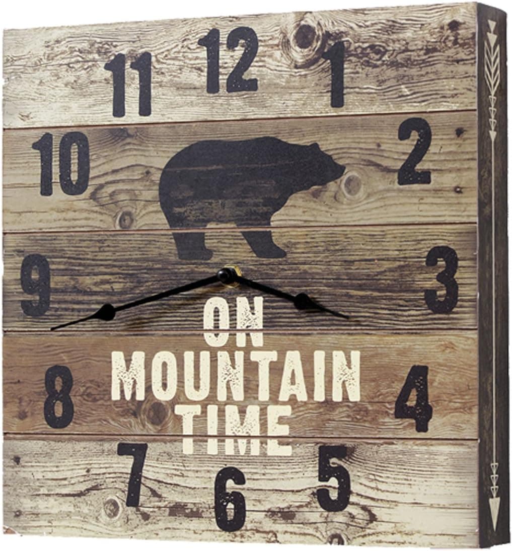 Black Forest Décor Bear Mountain Time Wall Clock – Black Bear Clock