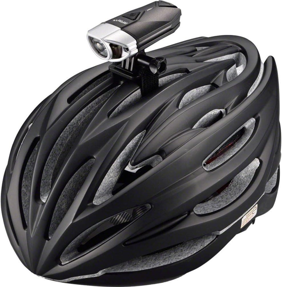 Infini Super Lava USB Rechargeable Headlight with Helmet mount: Silver
