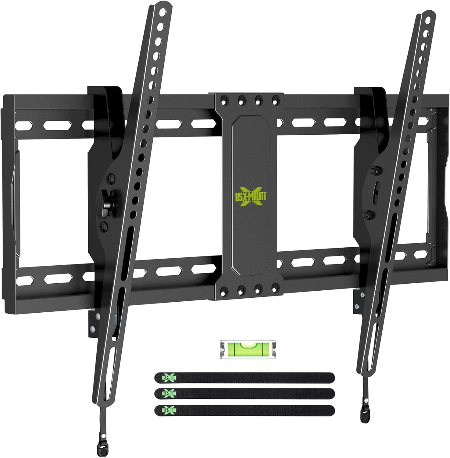 USX MOUNT Tilting TV Mount, Large Tilting TV Wall Mount for Most 37”-70” TVs, TV Bracket with +12°/-12° of Tilt, Fits Max VESA 600x400 and Weight Capacity up to 132lbs, Easy Install for 16", 24" Stud