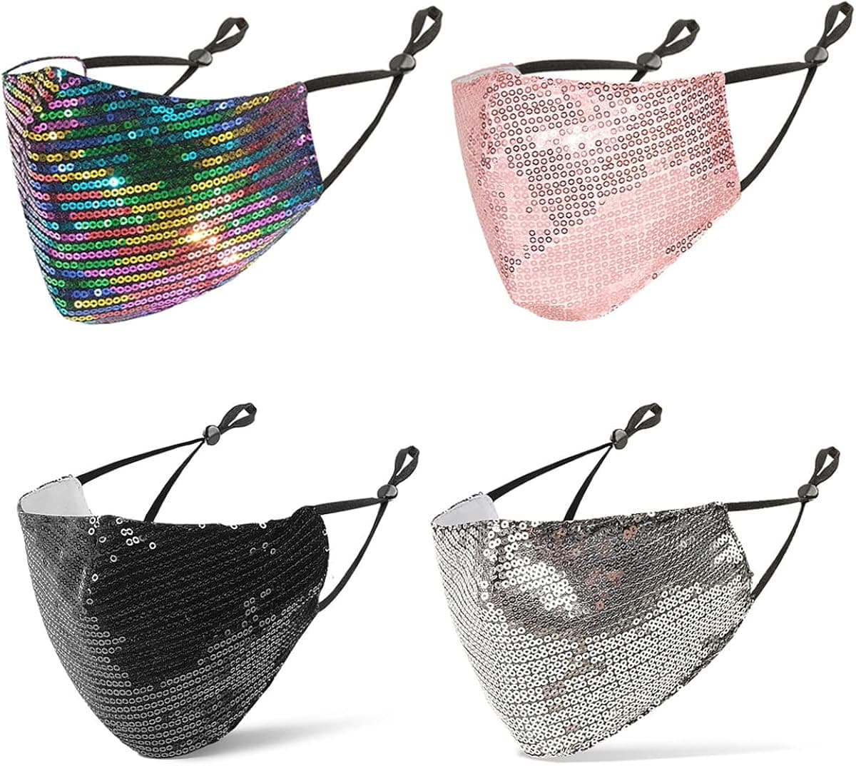 Washable Adjustable Face Masks, FuBlit Kids & Adult Cloth Masks with Filters, Perfect for Halloween, Indoor & Outdoor Wear