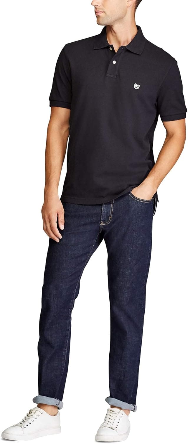 Chaps Men's Classic Fit Cotton Mesh Everyday Polo Shirt