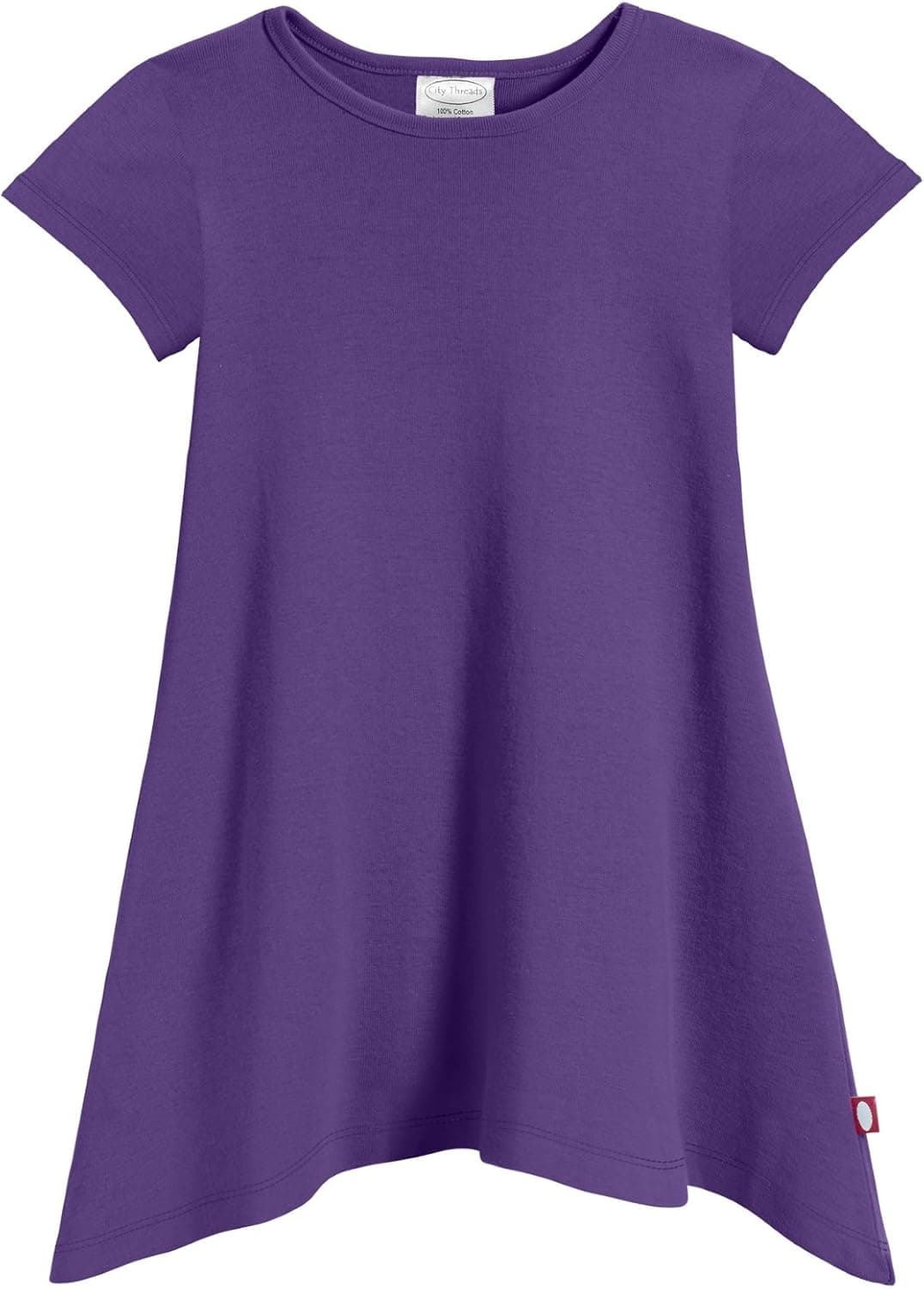 City Threads Girls Shark Bite Short Sleeve Tunic Top Blouse Shirt Stylish Modern