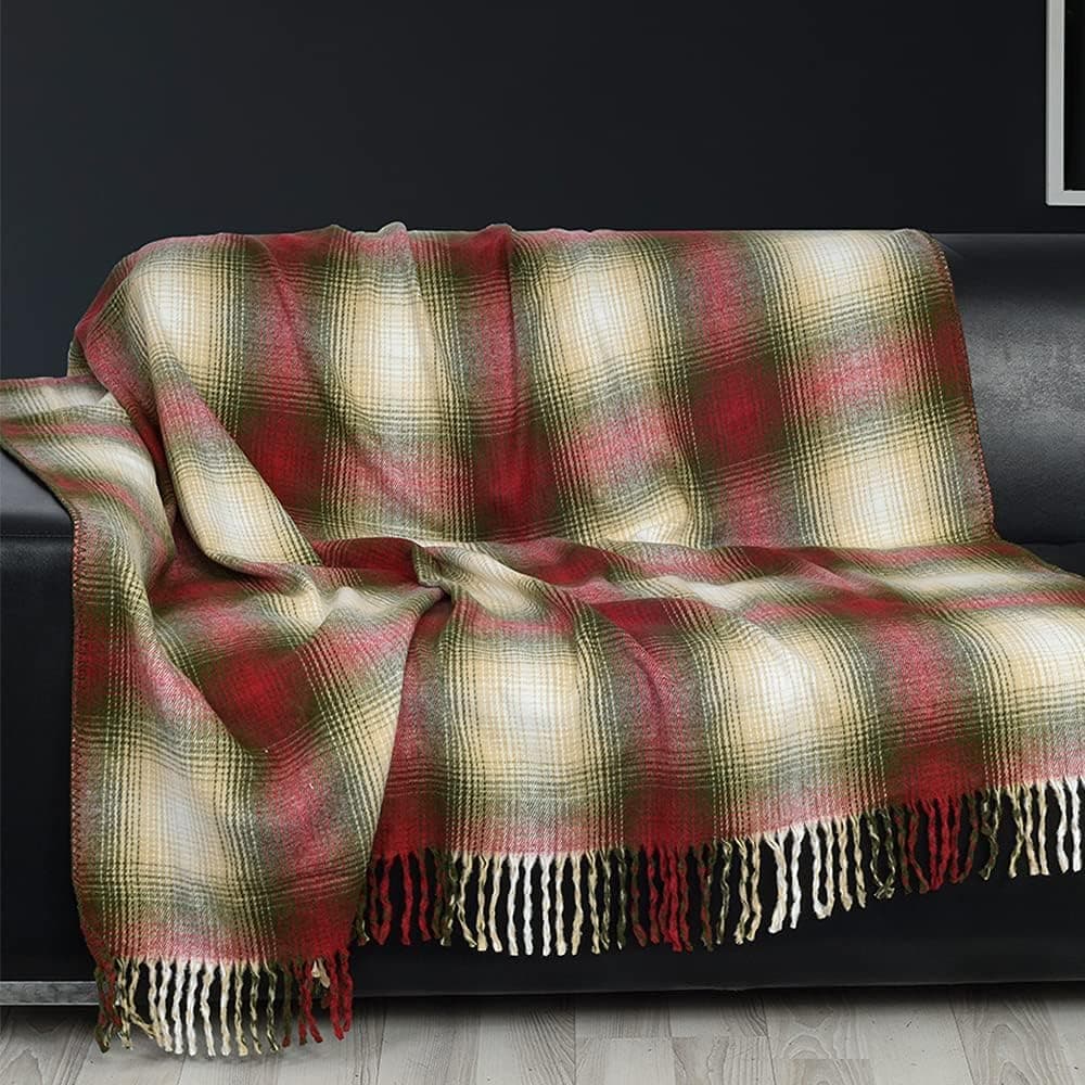 Decorative Colorful Throw Blankets for Sofa Couch Bed Outdoor Farmhouse with Tassel Fringe Patterned Large Turkish Cozy Chair Oversize Women Size 50"x71" Size Blanket (Multi Color)