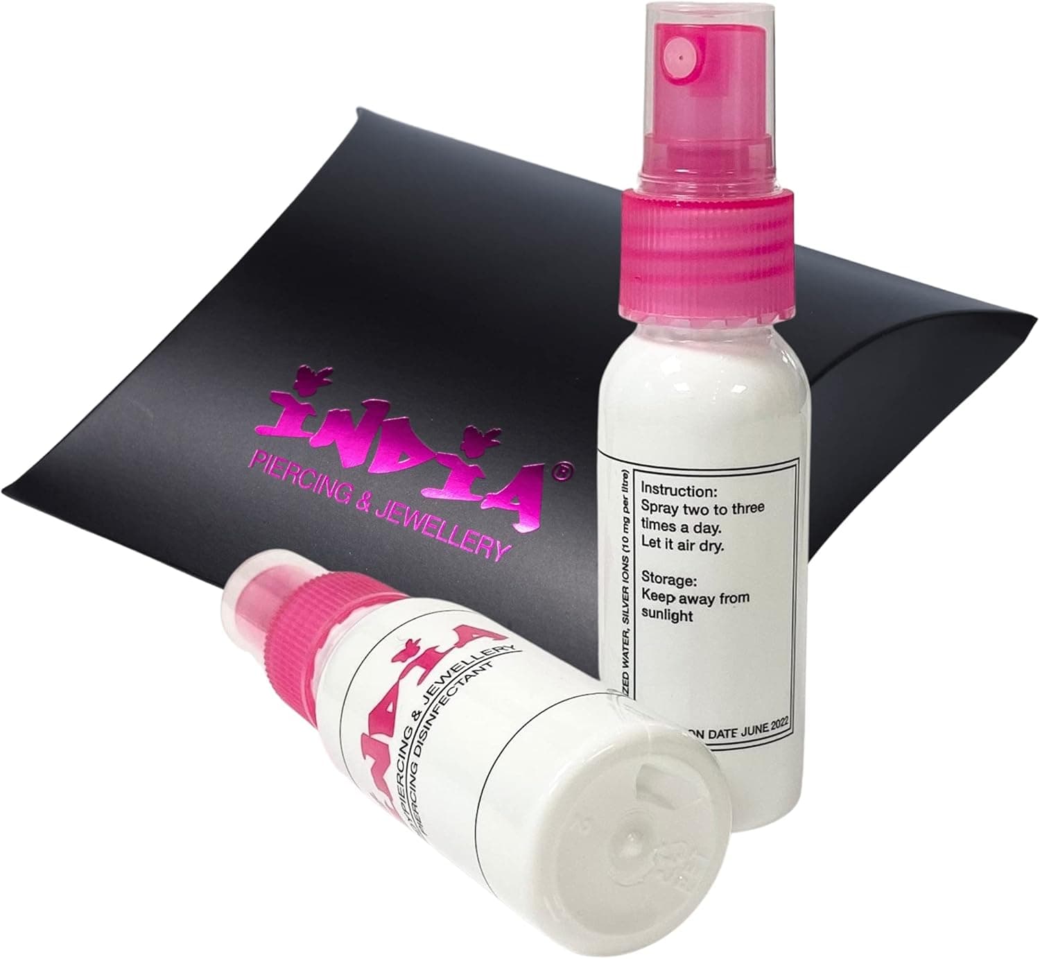Piercing Aftercare Solution Nano Colloidal Silver Spray Liquid 2pack 10ppm 3 oz