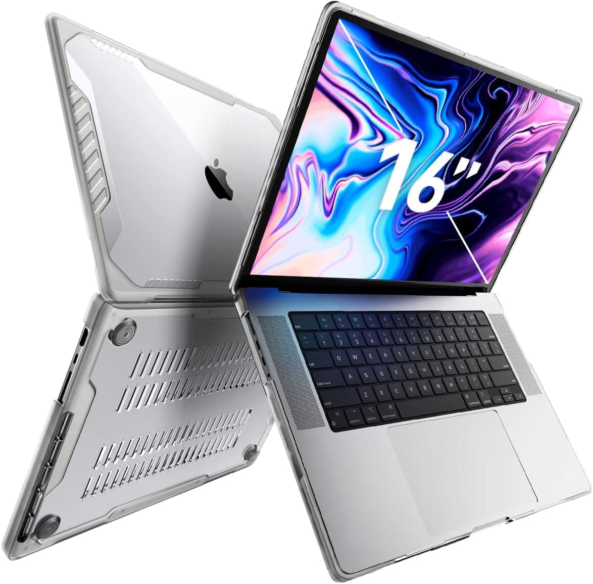 SUPCASE Unicorn Beetle Case for MacBook Pro 16 Inch (2023/2021 Release) A2780 M2 Pro / M2 Max & A2485 M1 Pro / M1 Max, Dual Layer Hard Shell Protective Cover for MacBook Pro 16" with Touch ID (Clear)