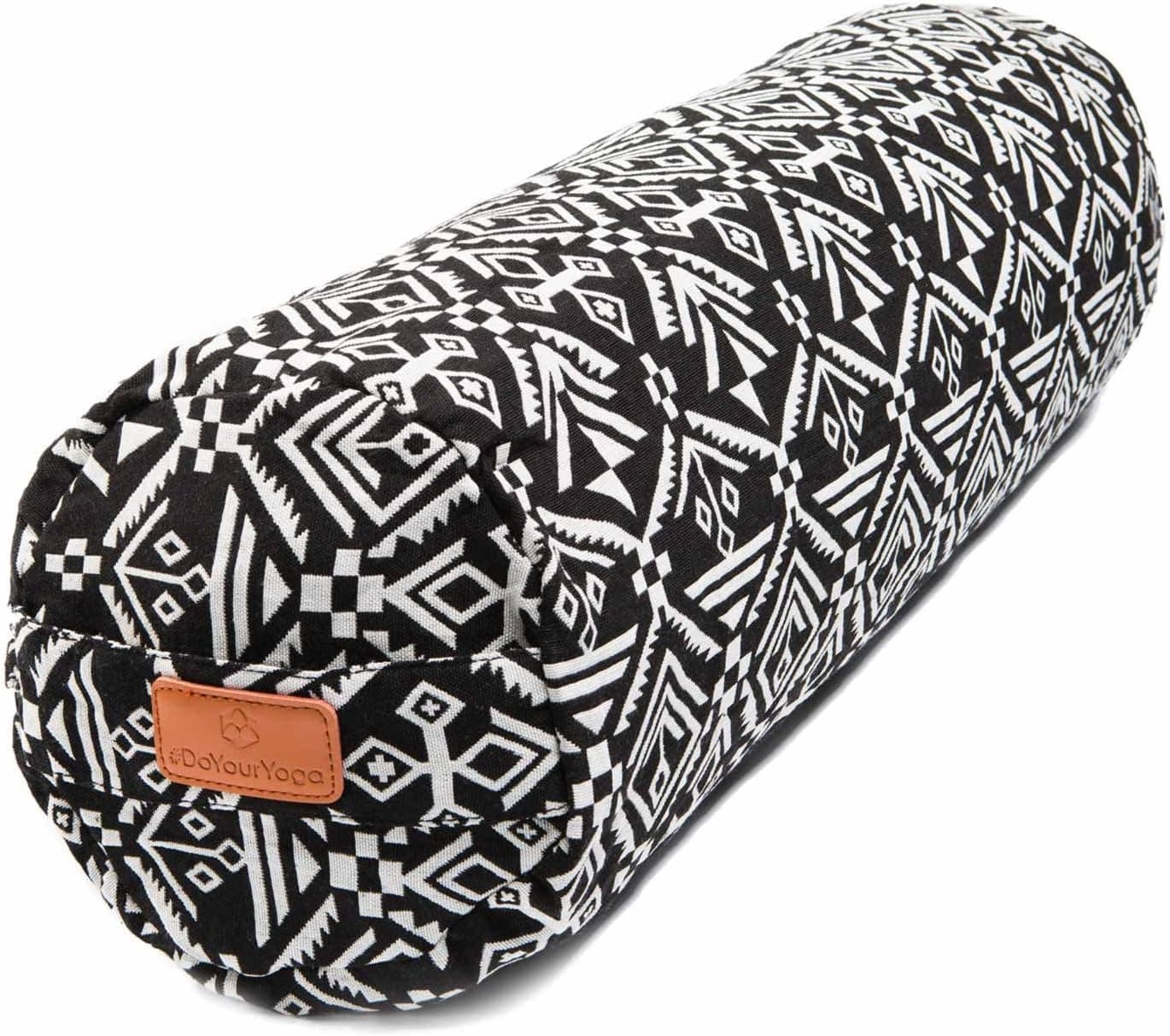 #DoYourYoga Round Yoga Bolster »Krishna« with Organic buckwheat Husk / 26.8" x 8.66" – Ideal as Yoga Cushion/zafu/mat/Machine Washable & Skin-Friendly. 100% Cotton/Multiple Colours and Styles.