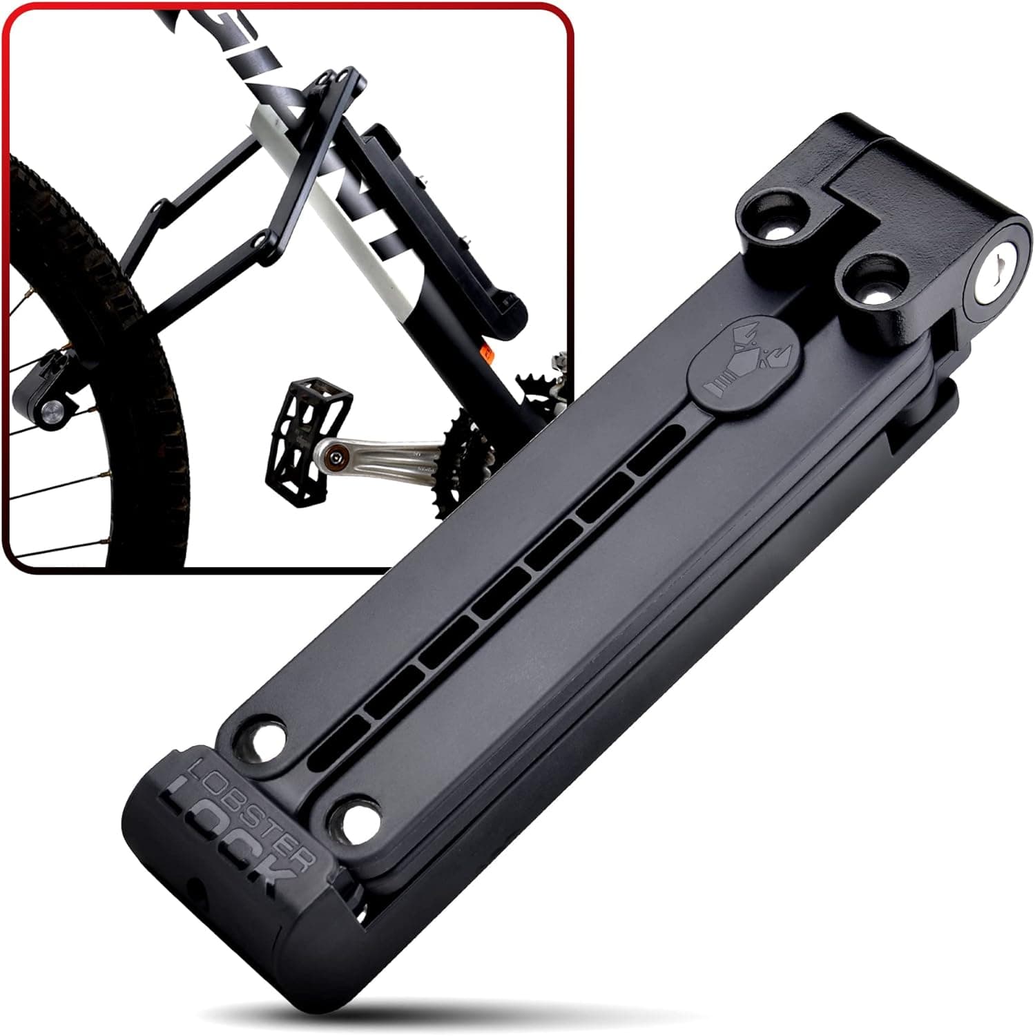 Lobster Lock 2.0 Patented Frame Integrated Folding Bike Lock with Key