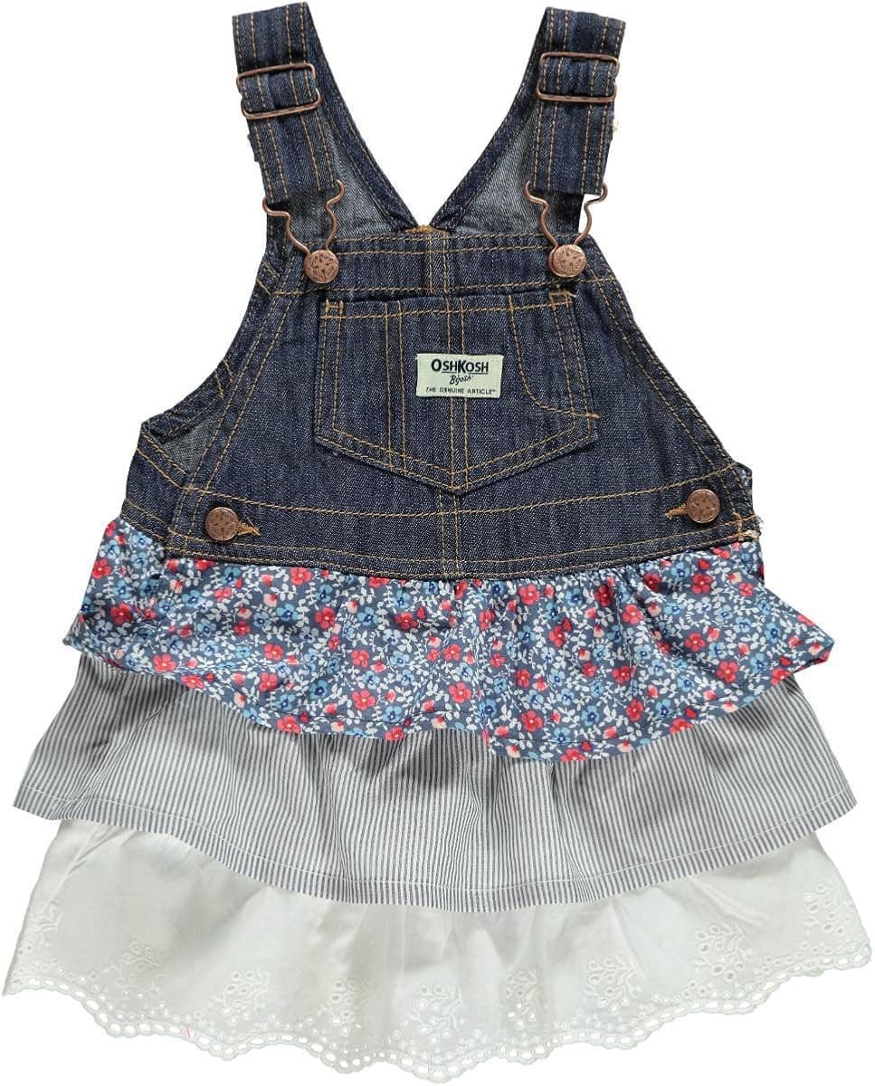 OshKosh B'gosh Baby Girls' Triple Tiered Jumper (Baby) - Denim