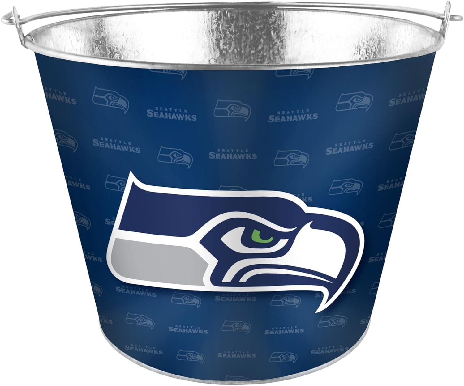 NFL Seattle Seahawks Full Wrap Metal Bucket, 5-Quart