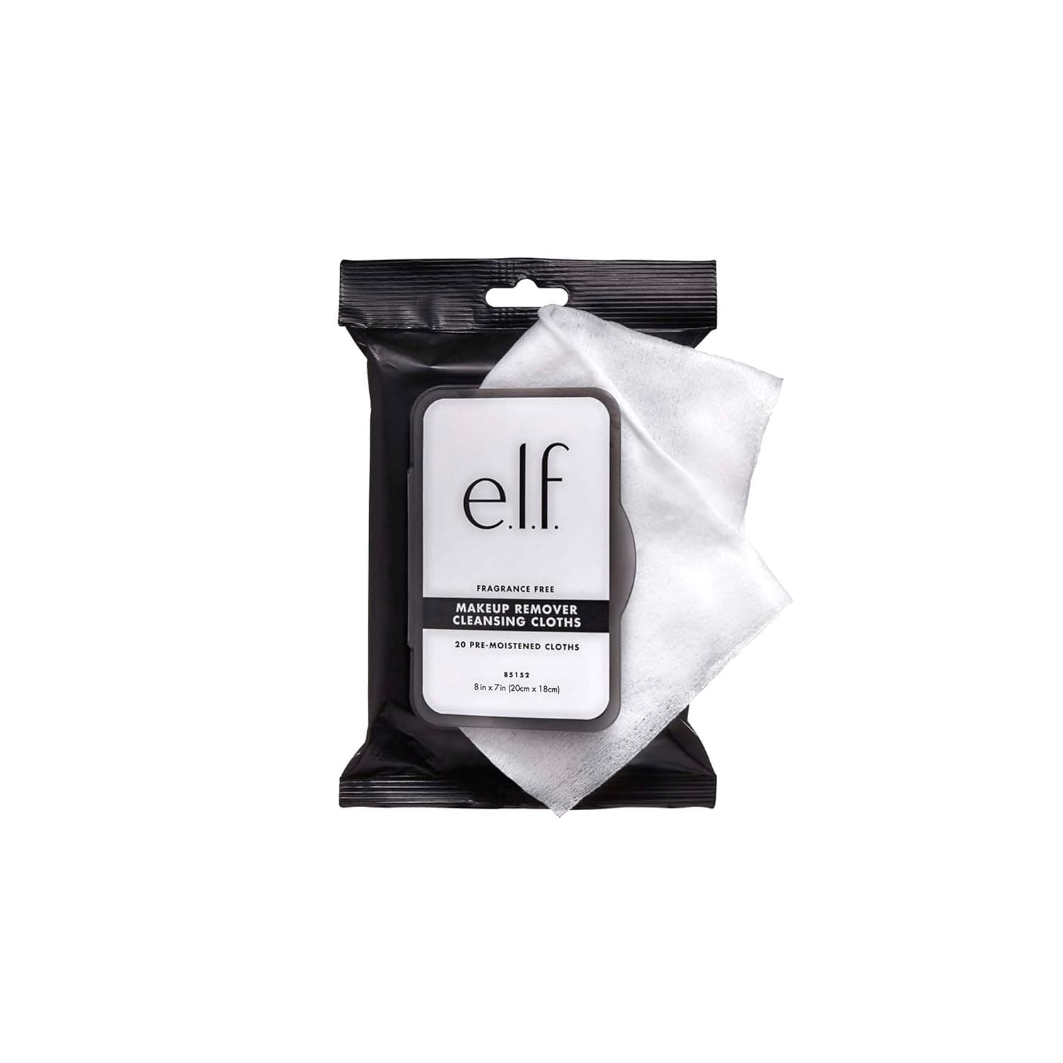 e.l.f. Cosmetics E.l.f. fragrance-free cleansing cloths, aloe-infused, 20 Count (Pack of 1)