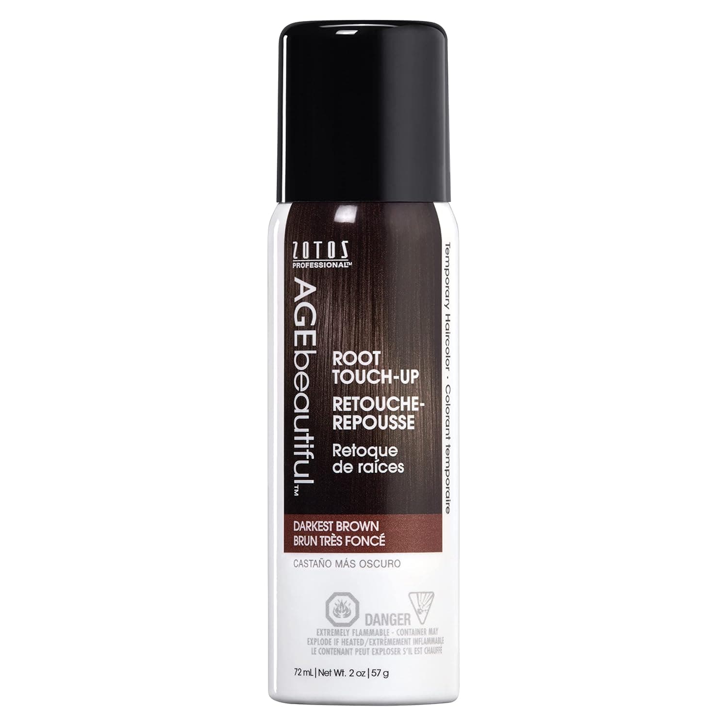 AGEbeautiful Root Touch Up Hair Color Spray | Touch-Up Gray Concealer | Temporary Cover Up | Black/Brown/Blonde/Red
