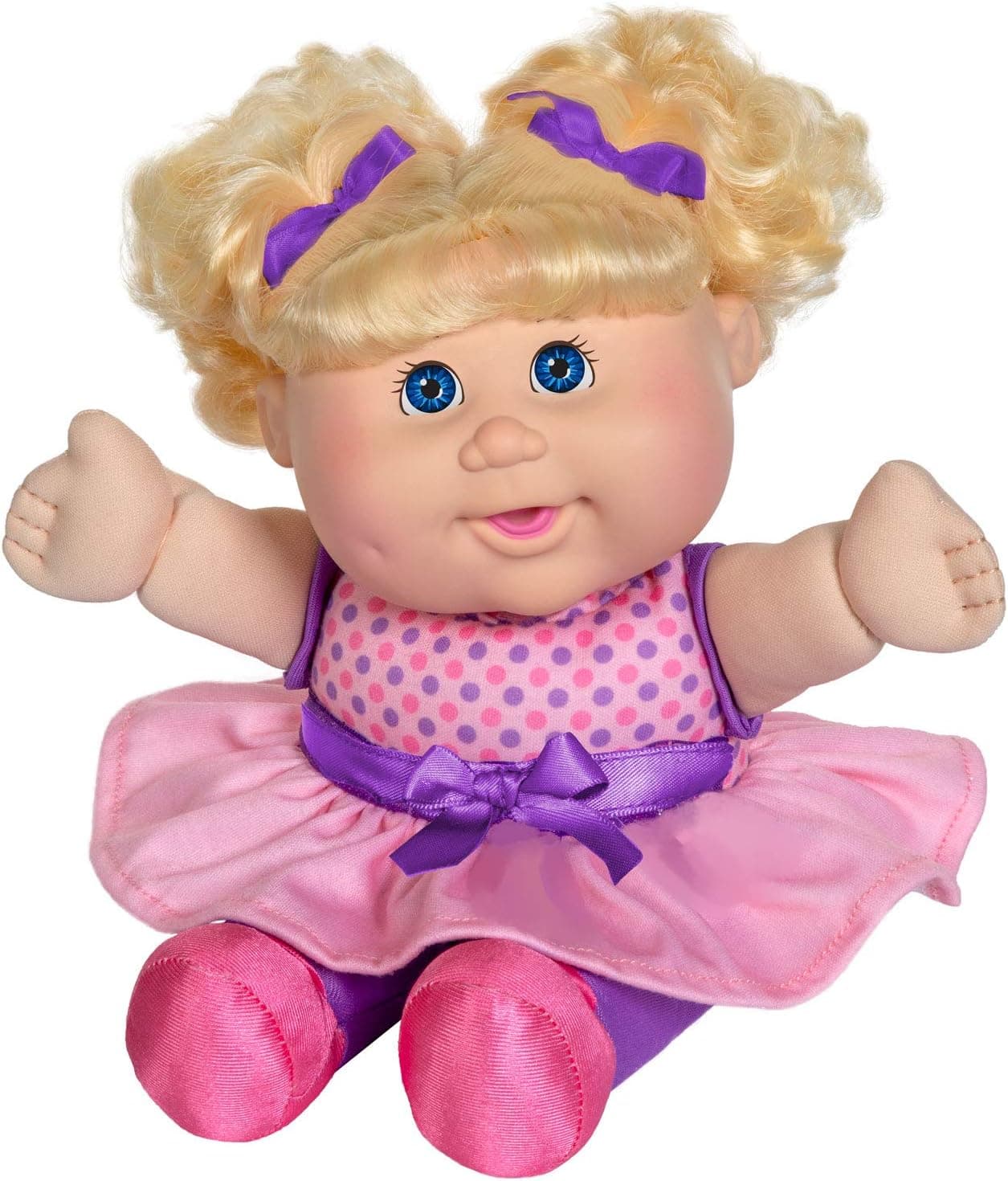 Cabbage Patch Kids Deluxe Babble ‘n Sing Toddler in Pink Fashion, 11” - Squeeze Hand, Giggles, 9 Sing-Along Songs - Classic 1998 CPK Dolls!