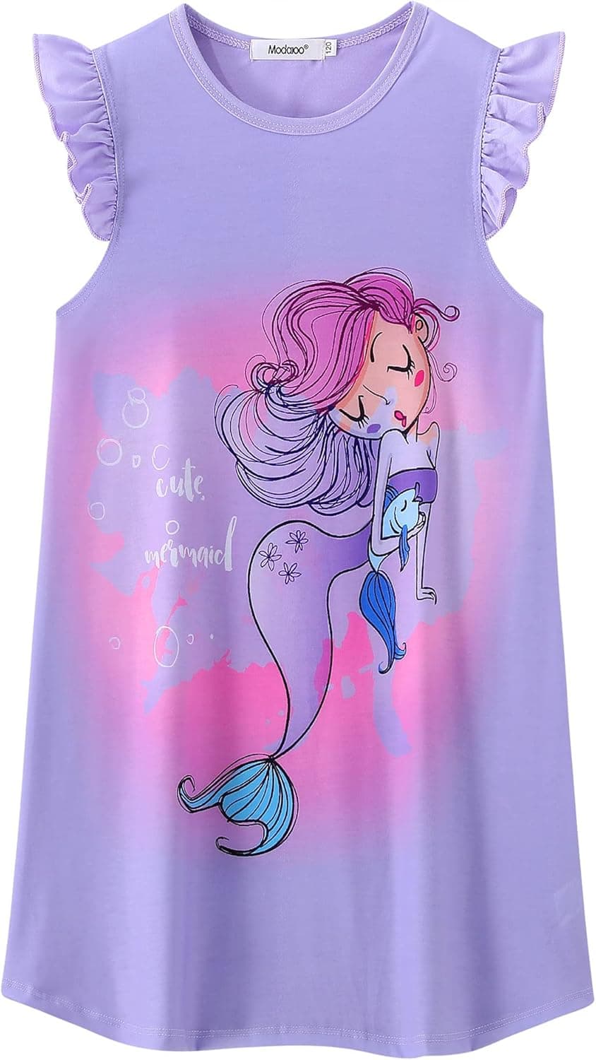 ModaIoo Girls Nightgown Nightshirt Pajamas Nightdress Sleepwear Pajamas Dress