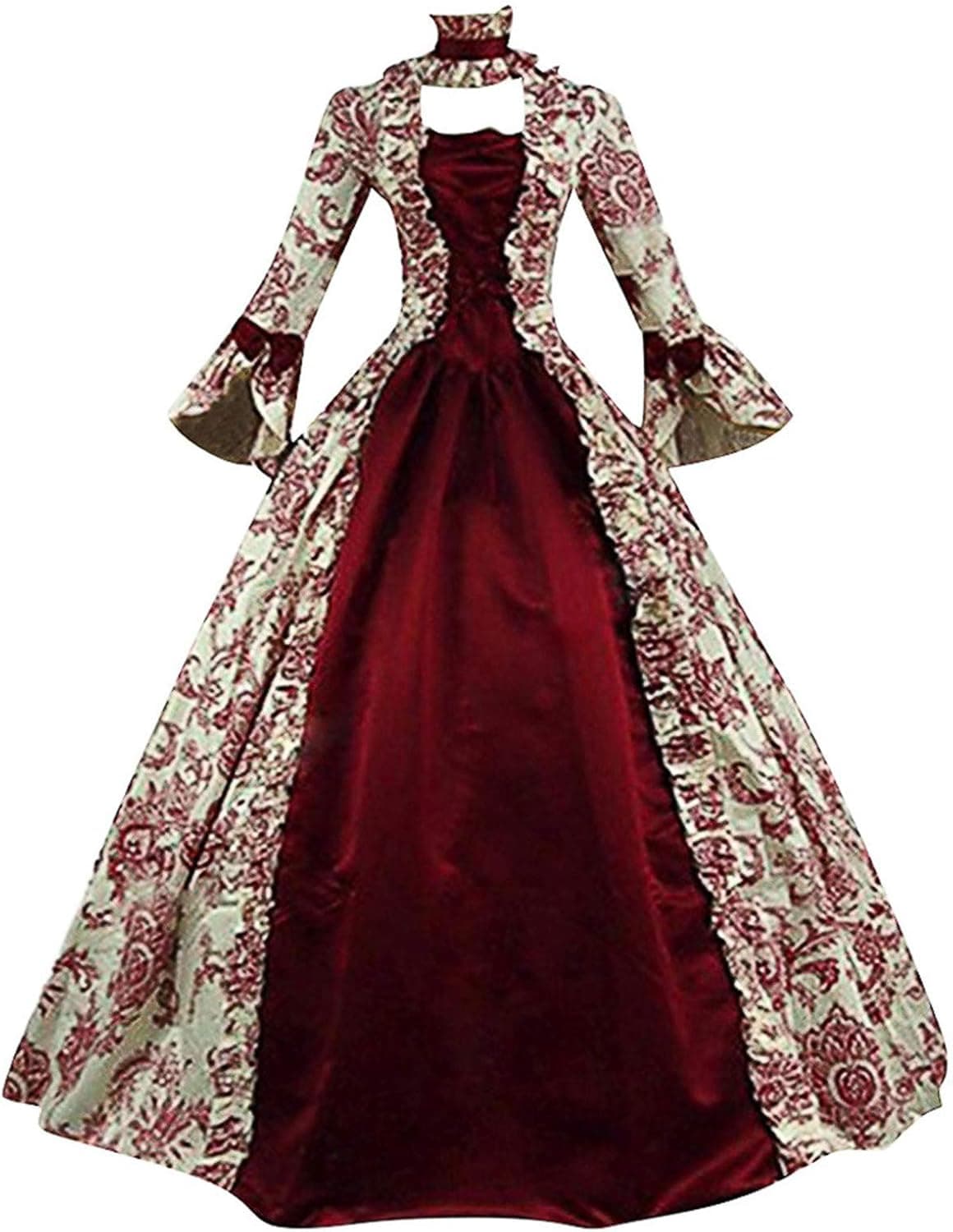 YSLMNOR Halloween Renissance Dresses Women's Dress Plus Size Medieval Ball Gowns Halloween Costumes for Women Victorian Dress