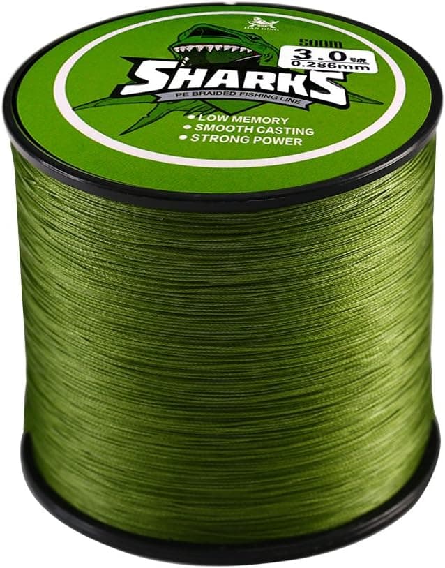 Handing Braided Fishing Line 8 Strands Super Strong PE Fishing Line for Saltwater and Fresh Water Surf Fishing Blue 500m/547yd 18-96lb Fishing Tackle
