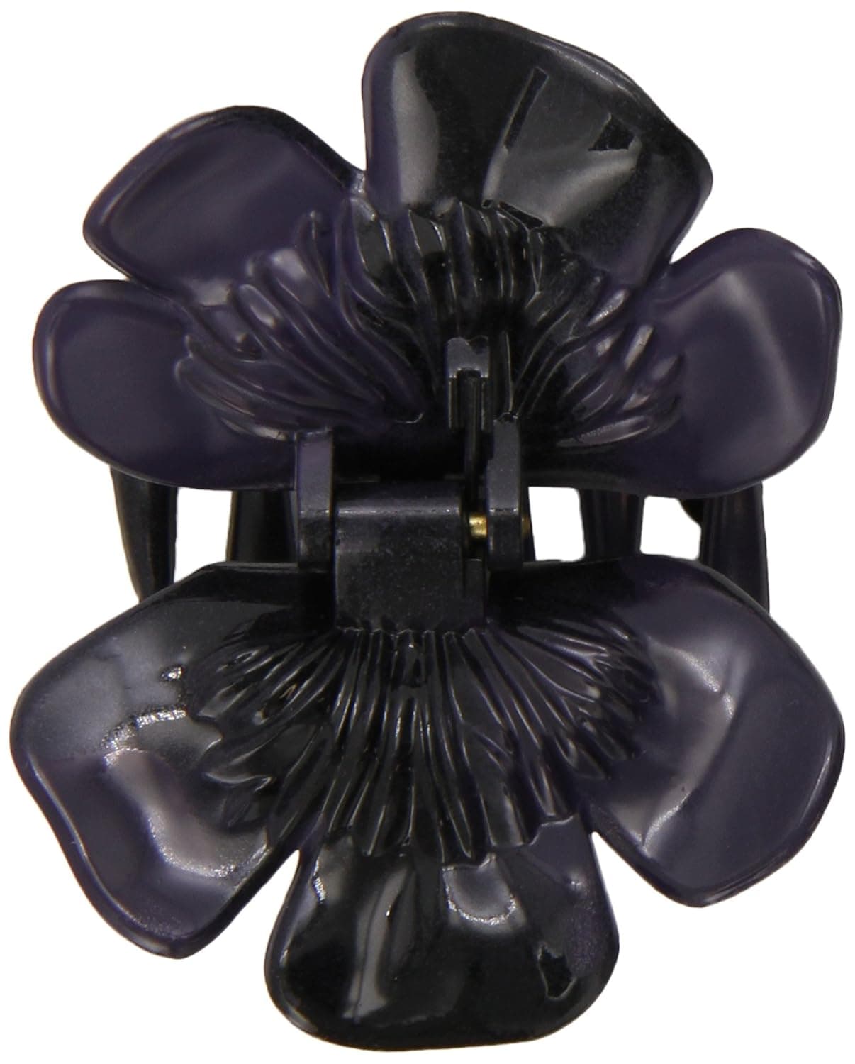 Caravan Purple Rainbow Rose With Covered Spring And Flat Teeth Hair Claw Done By Hand