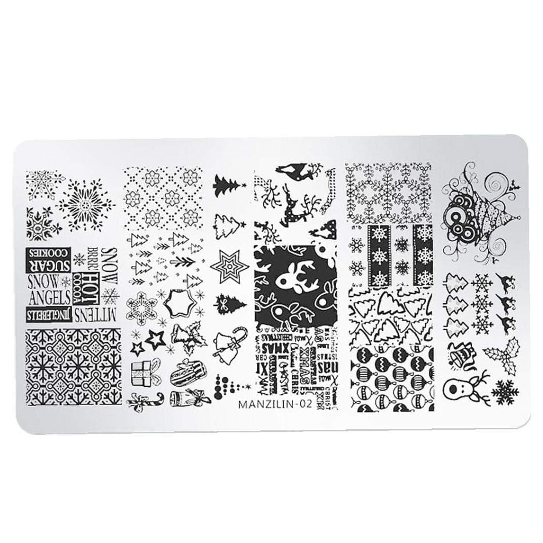 Nail Stamping Plates Cartoon Image Stamp Templates Geometric Manicure Printing Stencil Tools For Girls Finger Decor