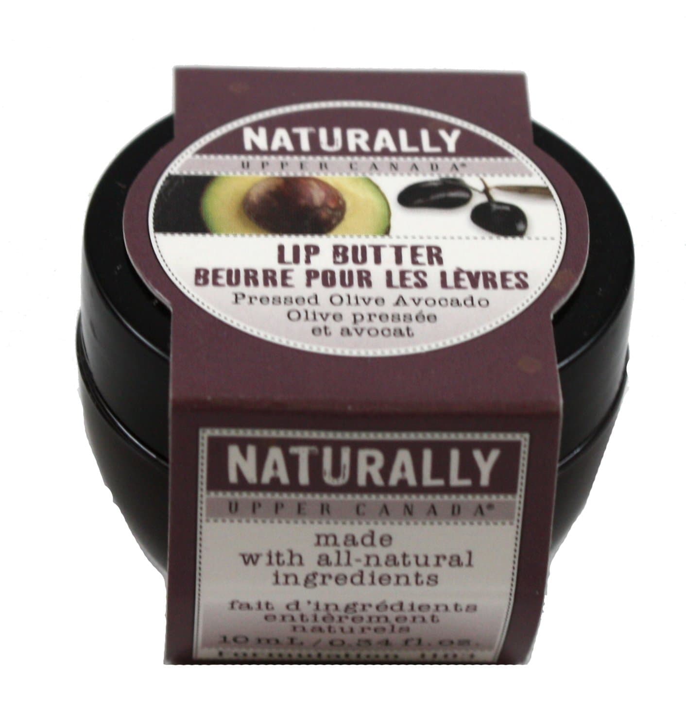 Upper Canada Naturally Lip Butter, Pressed Olive Avocado, 0.34 Fluid Ounce (Pack of 2)