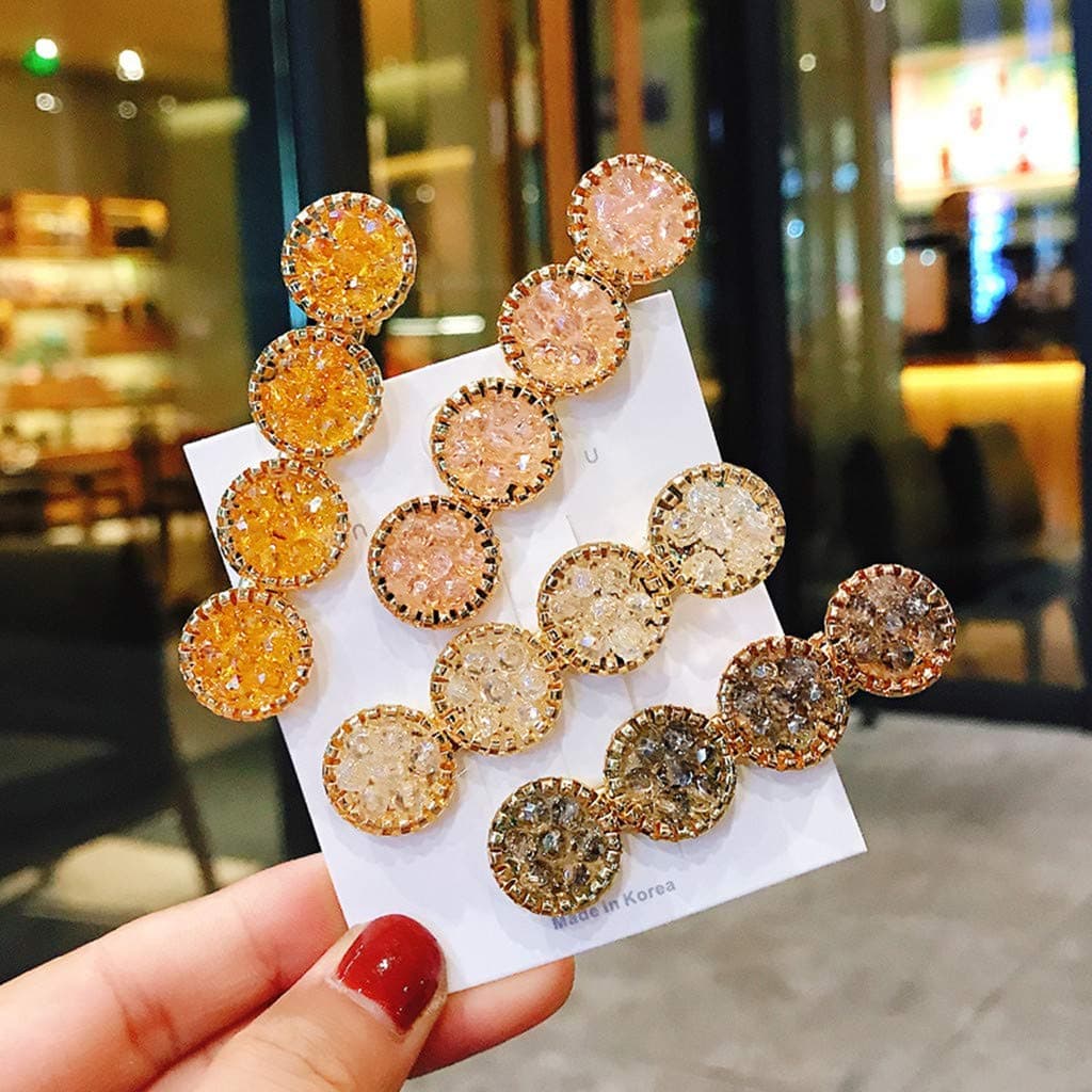 4Pcs Rhinestone Hair Clips Alligator Hair Clips,Bling Crystal Hairpins Headwear Hair Barrettes Hair Pins Hair Accessories for Women Girl