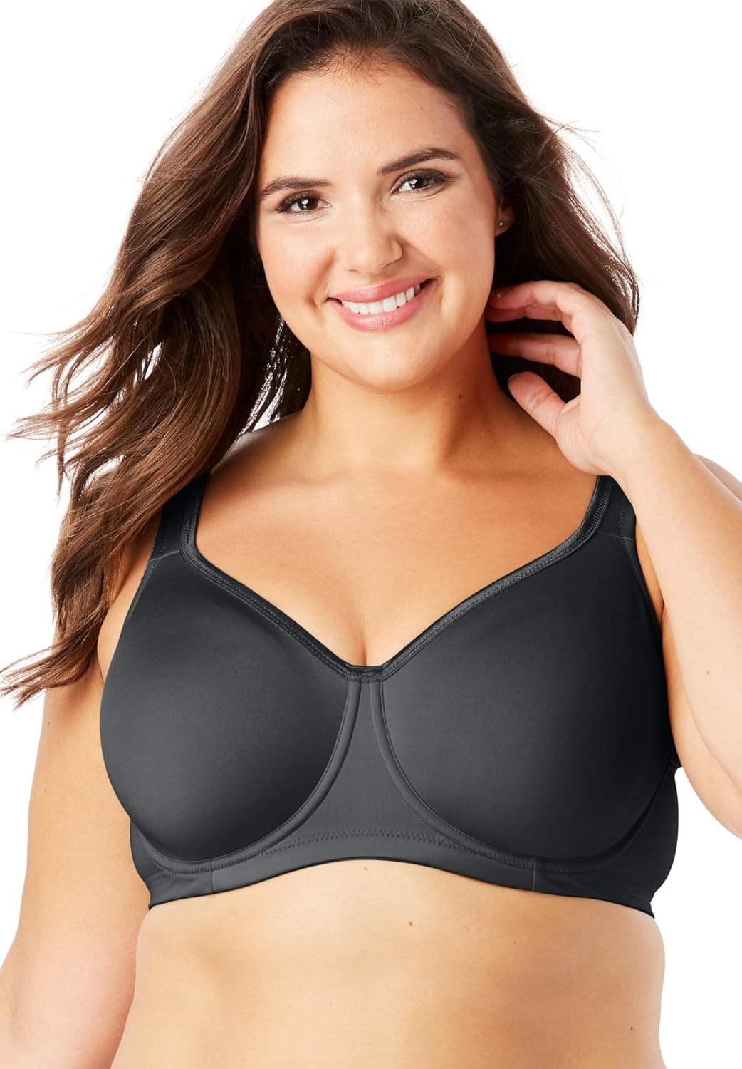 Comfort Choice Women's Plus Size Underwire Microfiber T-Shirt Bra