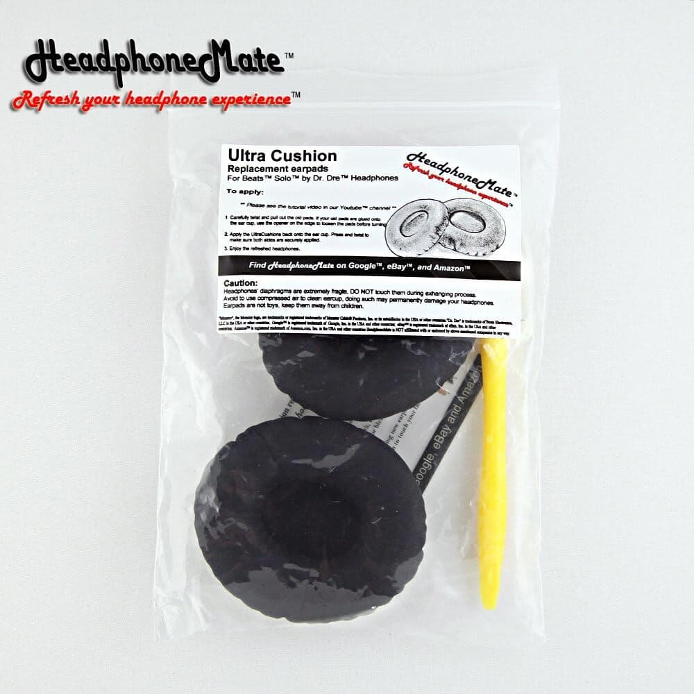 Replacement Ear Pads, Ear Cushions For Beats Solo, Solo HD (Black)