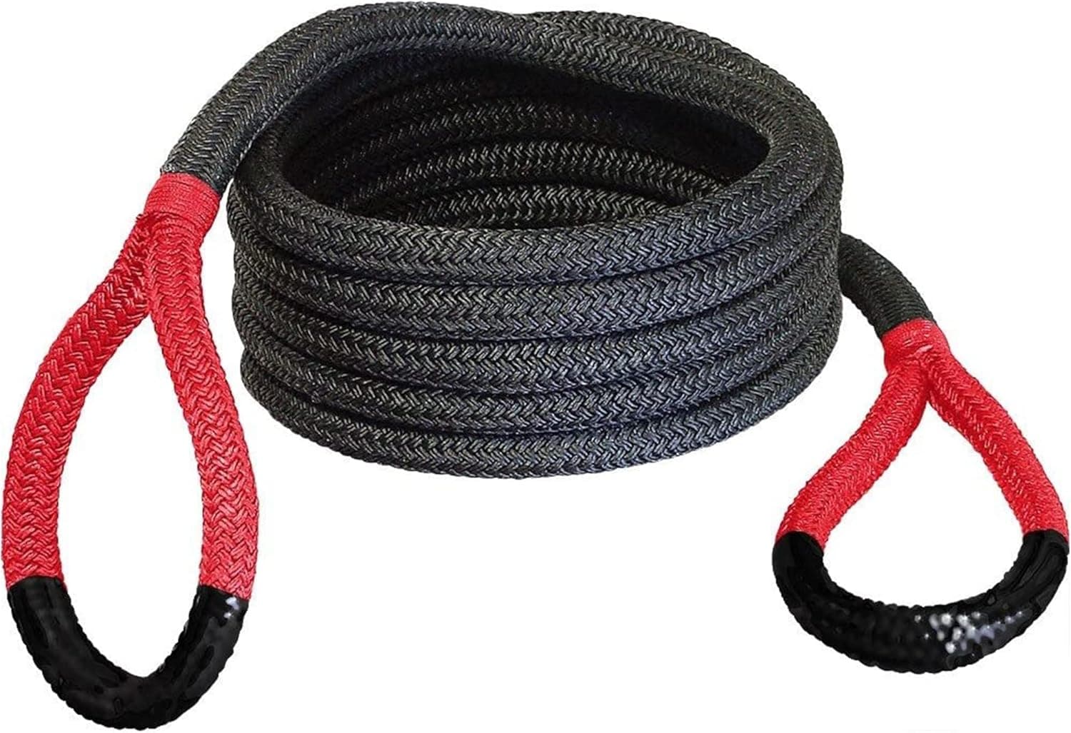 Bubba Rope Sidewinder Xtreme Model 176653RD Off-Road Power Stretch Kinetic Kit 5/8 x 20 ft. Recovery Rope with Breaking Strength of 14000 Lb. in Red/Black Color