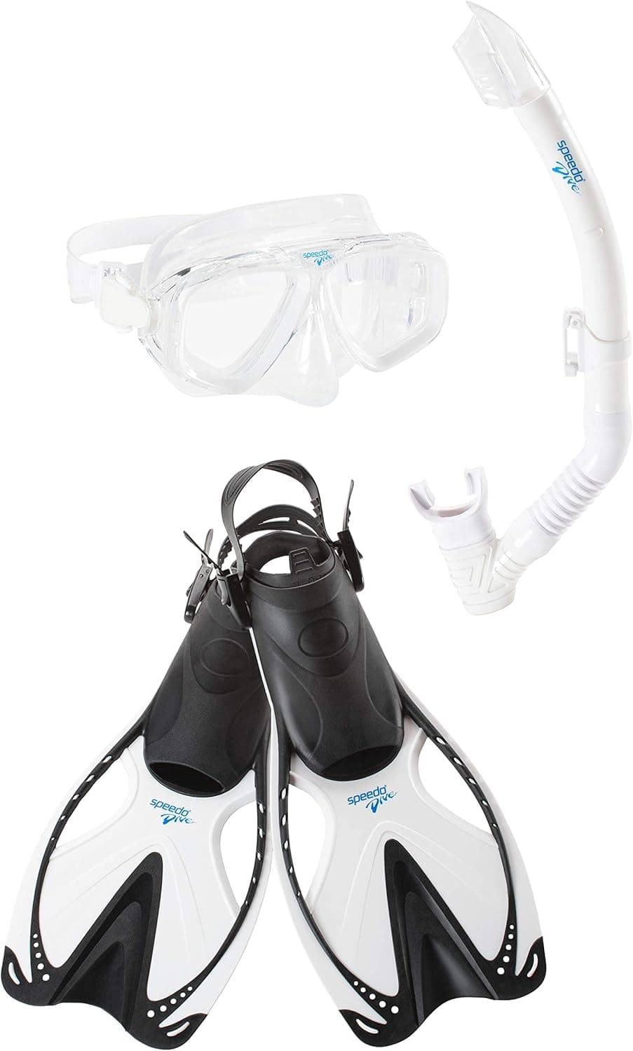 Speedo Unisex-Adult Adventure Swim Mask, Snorkel & Fins Set