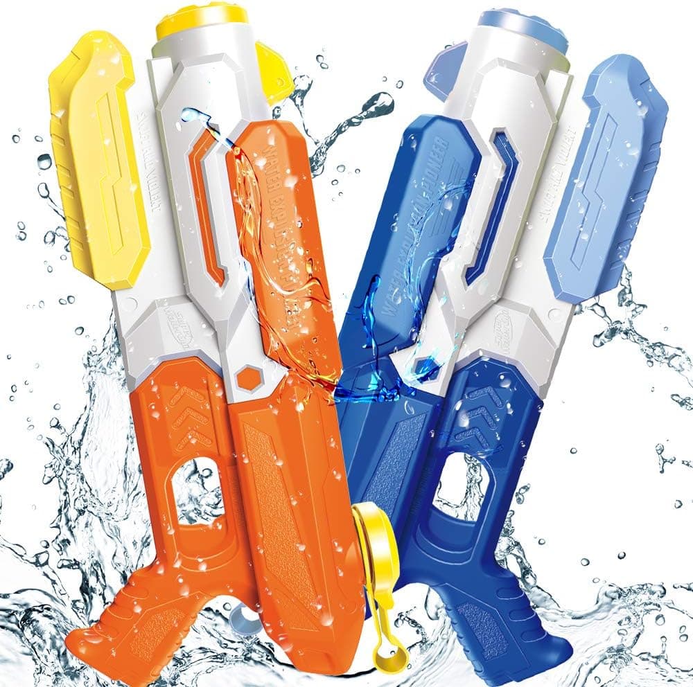Scientoy Water Gun , 2 Pack Water Guns for Kid , Squirt Guns 1200CC High Capacity &30-35 Feet Shooting Range, Gifts for Children & Adult Summer Swimming Pool Beach Water Fighting Party