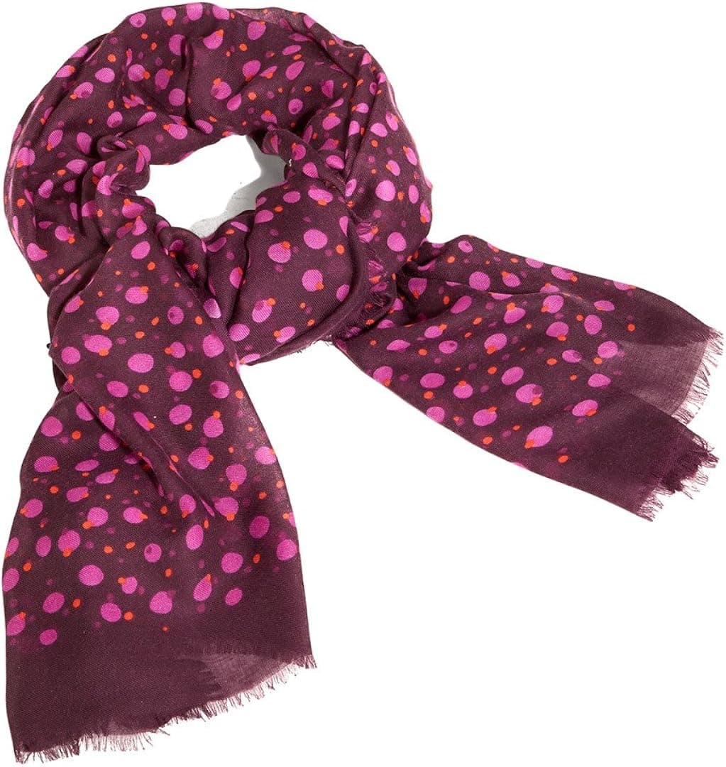 Vera Bradley Women's Printed Poly Scarf Rosewood Dots Scarf One Size