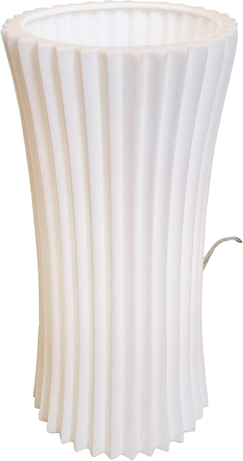Justice Design Group Lighting POR-8871-PLET Accent Lamp, Hourglass Round, White
