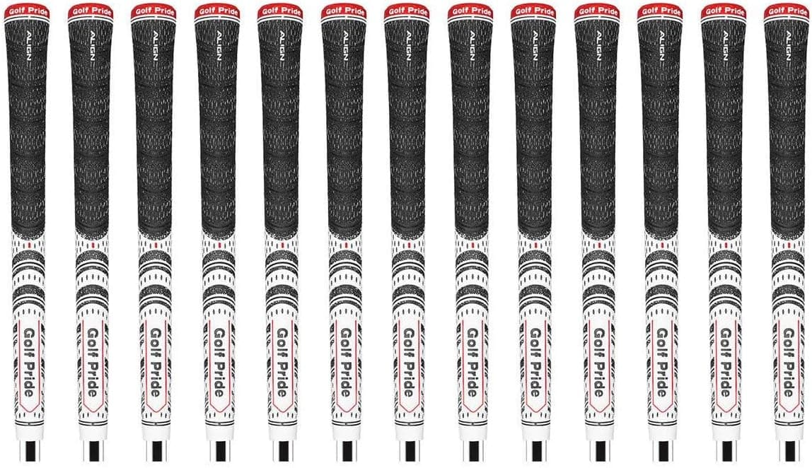 Golf Pride MCC Classic Align Standard Ribbed Golf Grip Bundle (13 Piece), White