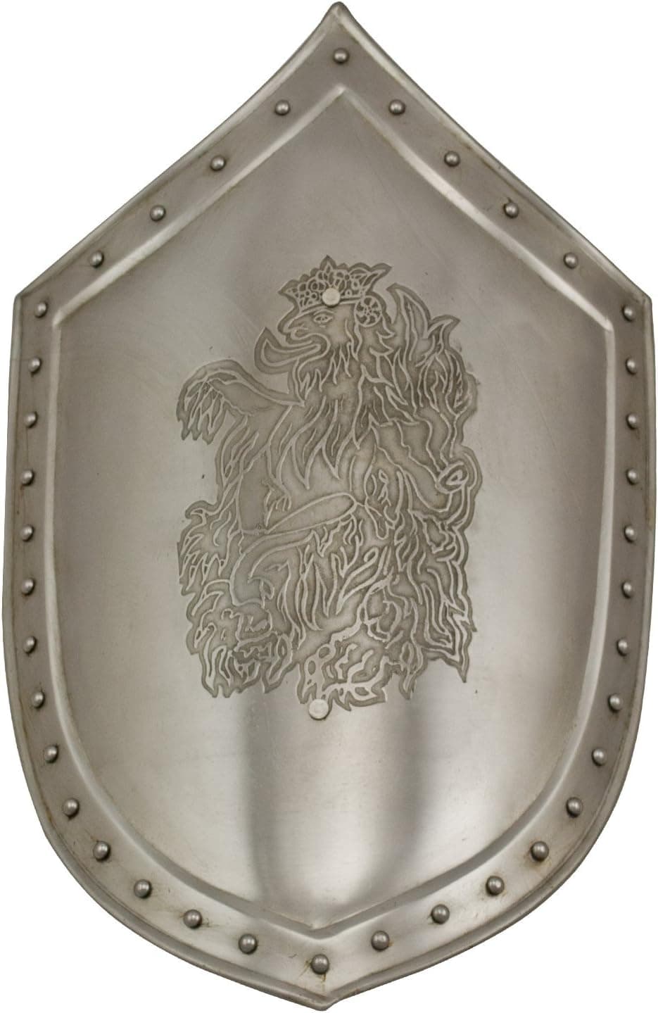 Jousting Knight Blazing Rampant Lion Heraldic Shield