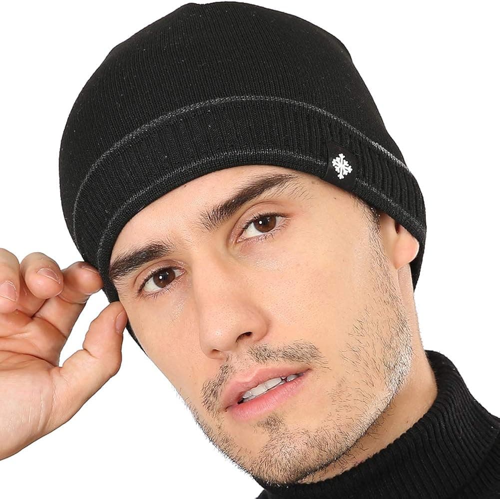 DOANNOTIUM Winter Beanie for Men & Women Skull Cap Warm Hat Lined Toboggan Knit Outdoor Sport