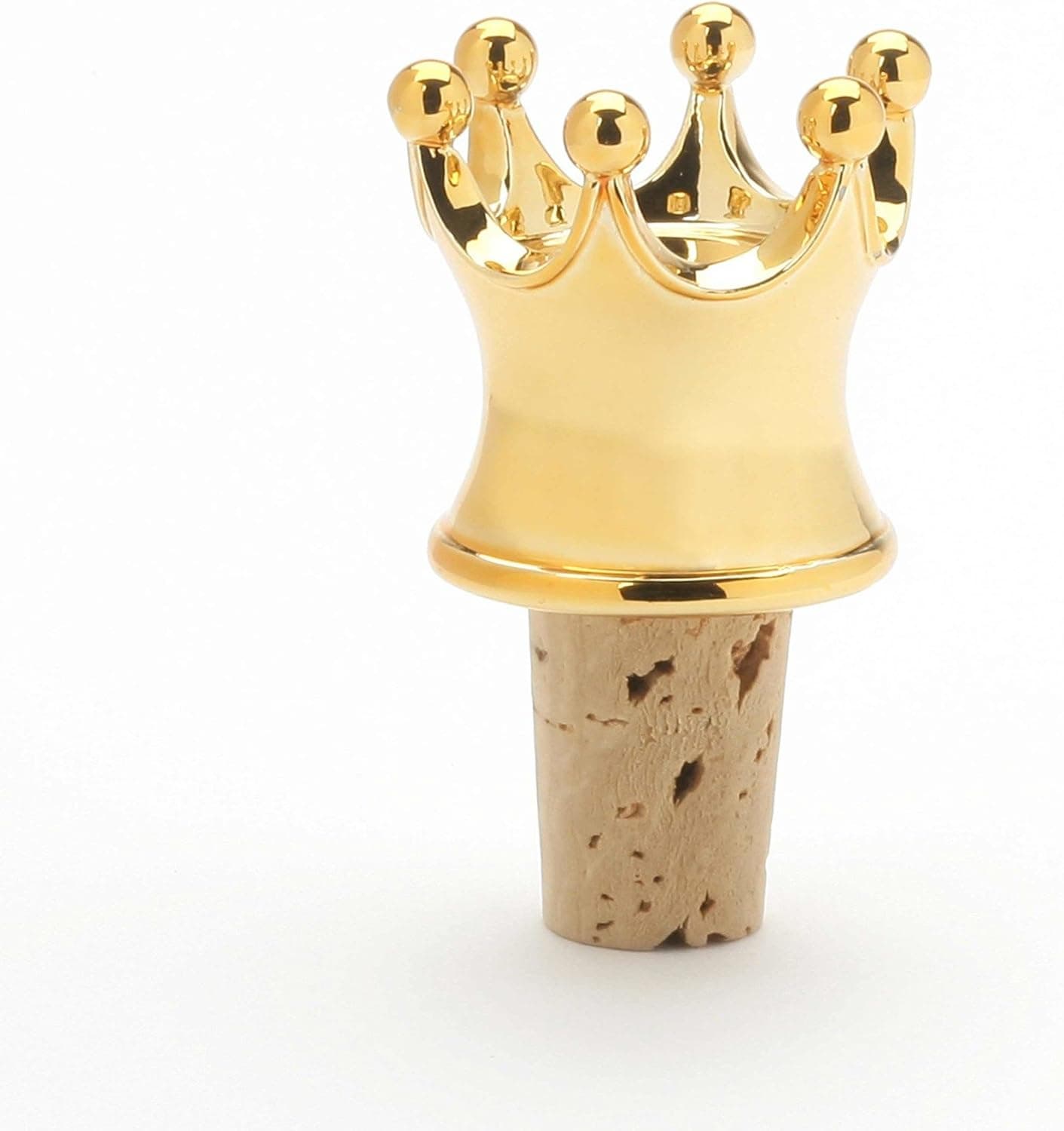 Enesco Our Name is Mud Gold Crown Bottle Wine Stopper, 1.25 Inches