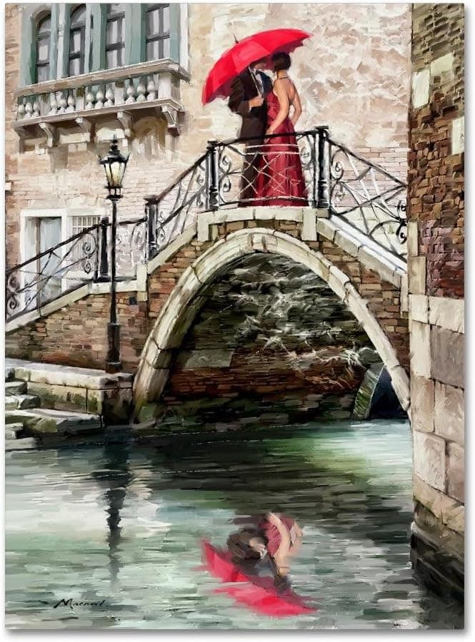 New Venice Bridge by The Macneil Studio, 14x19-Inch Canvas Wall Art