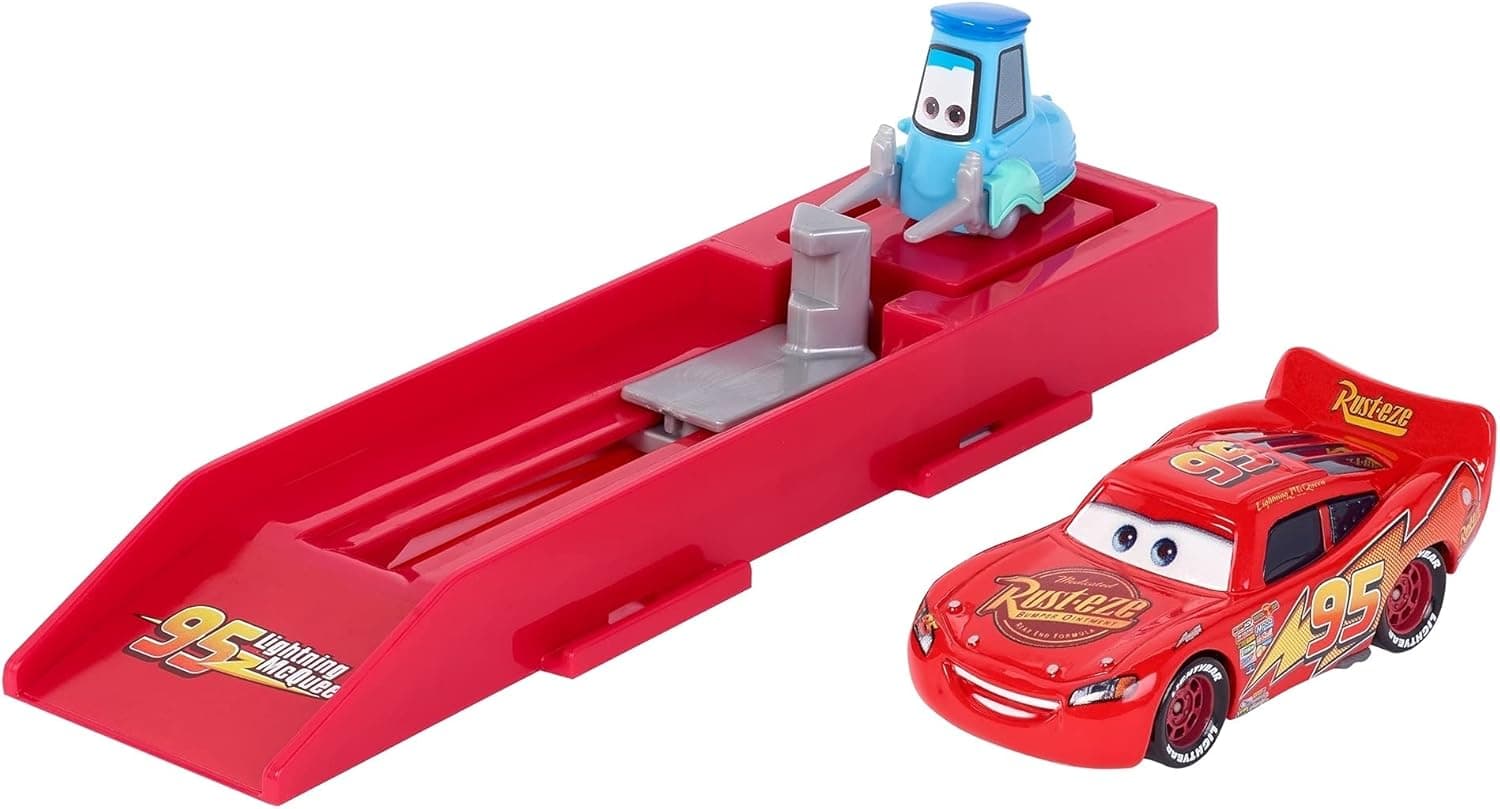 Pixar Cars Slam to Launch Launcher Lightning McQueen, Metal Series 2-Pack (1:55 Scale)