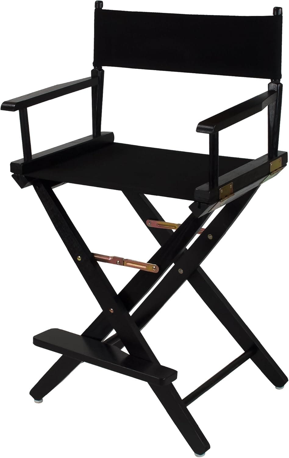 American Trails Extra-Wide Premium 24" Director's Chair Black Frame with Black Canvas, Counter Height