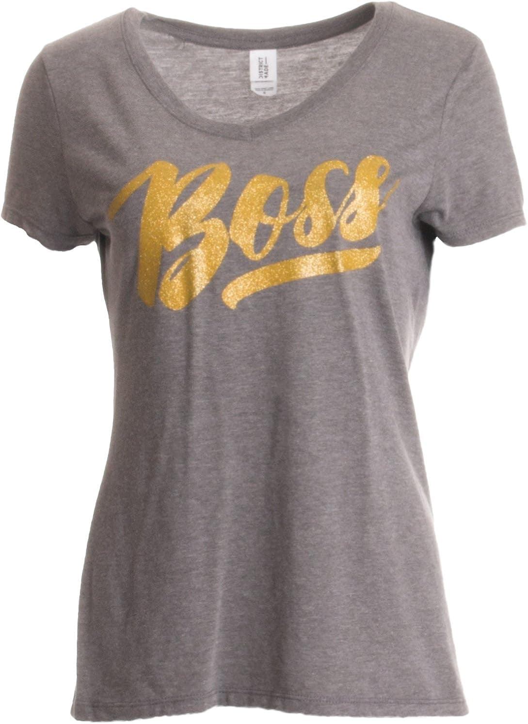 Boss Lady | Funny Bossy Alpha Female Glitter Glam Bling Ladies' V-Neck T-Shirt