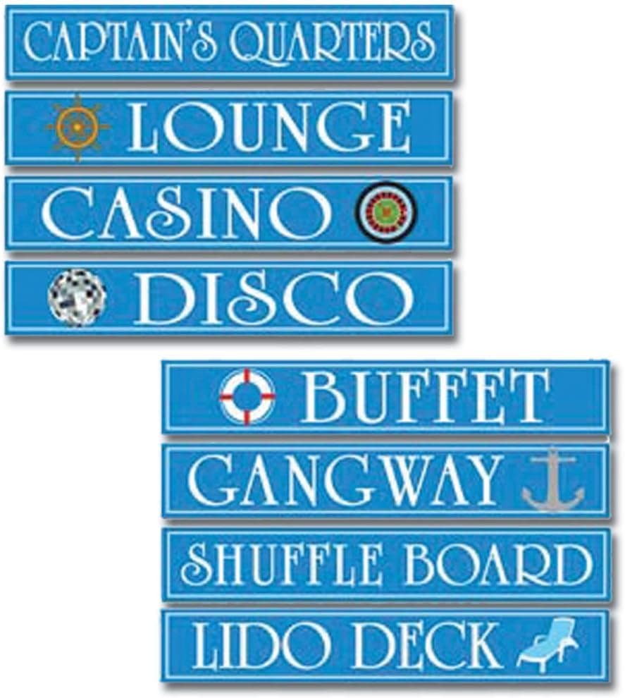 Cruise Ship Sign Cutouts (4/Pkg)