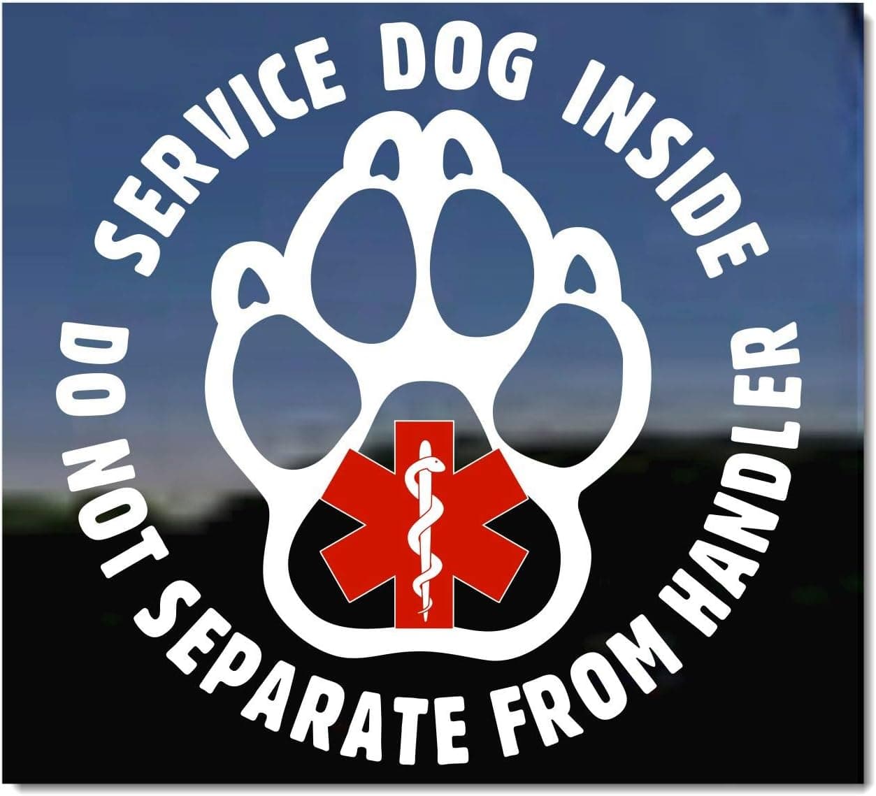 Service Dog Inside Do Not Separate from Handler | NickerStickers® All Weather Vinyl Decal Sticker