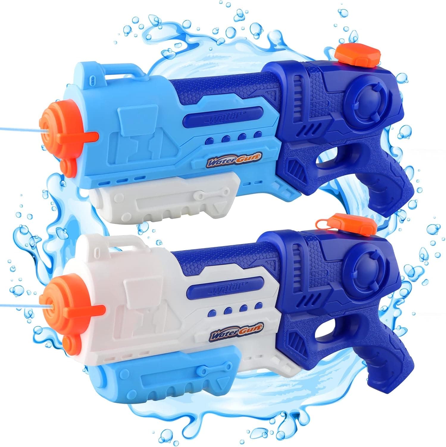 Water Gun 2 Pack Water Guns for Kids Adults 900CC, Squirt Guns Water Blaster Long Range Toy Gun Gifts for Boys Girls, Summer Swimming Pool Beach Sand Outdoor Toys