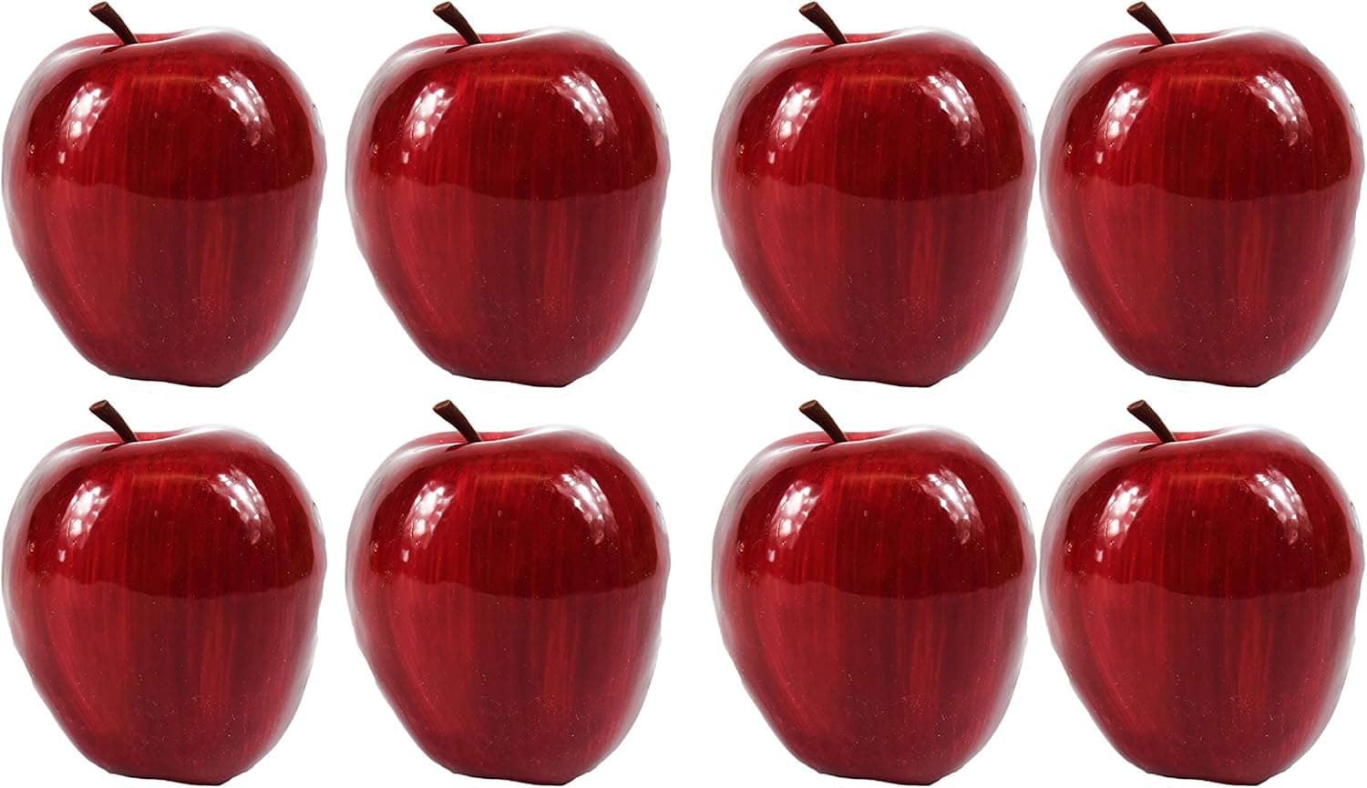 Set of 8 Faux Fruit Red Apples! Perfect for Home Decor and School Projects!