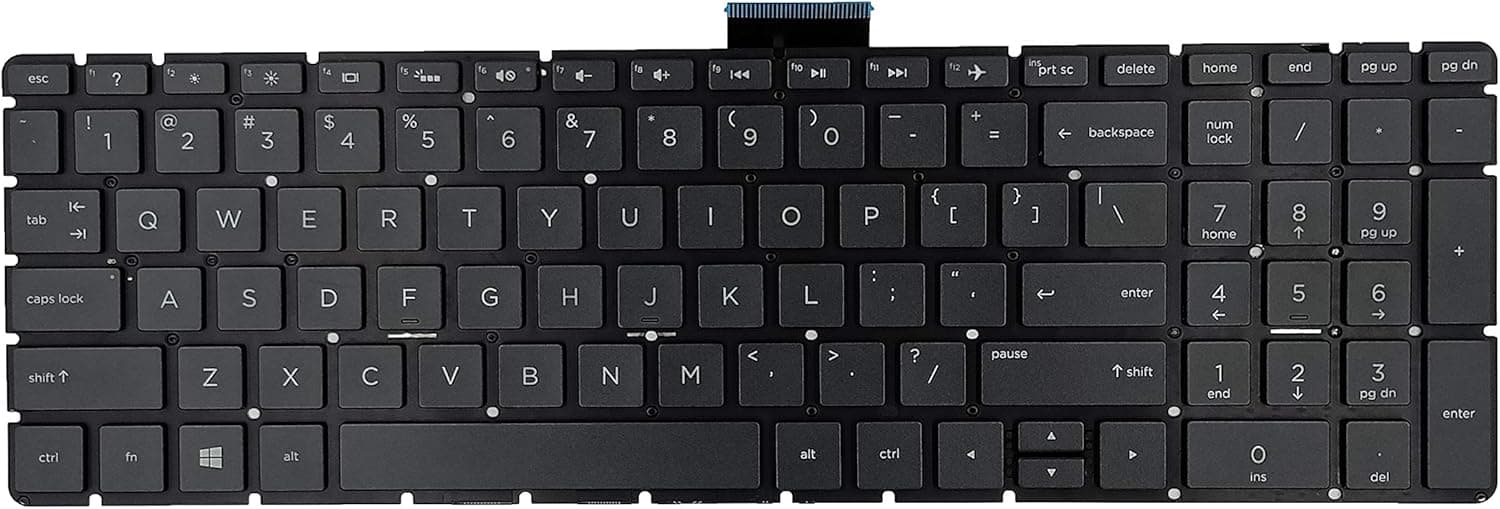 Replacement Keyboard for HP 15-DY 15-BW 15-BS 15-BP 15-BR 17-AK, HP 250 G6 255 G6 256 G6 Series, HP 15-DY2021NR 15-BS212WM 15-BS033CL 15-BW032WM 17-BS020NR 17-AK051NR Laptop with Backlit - Black